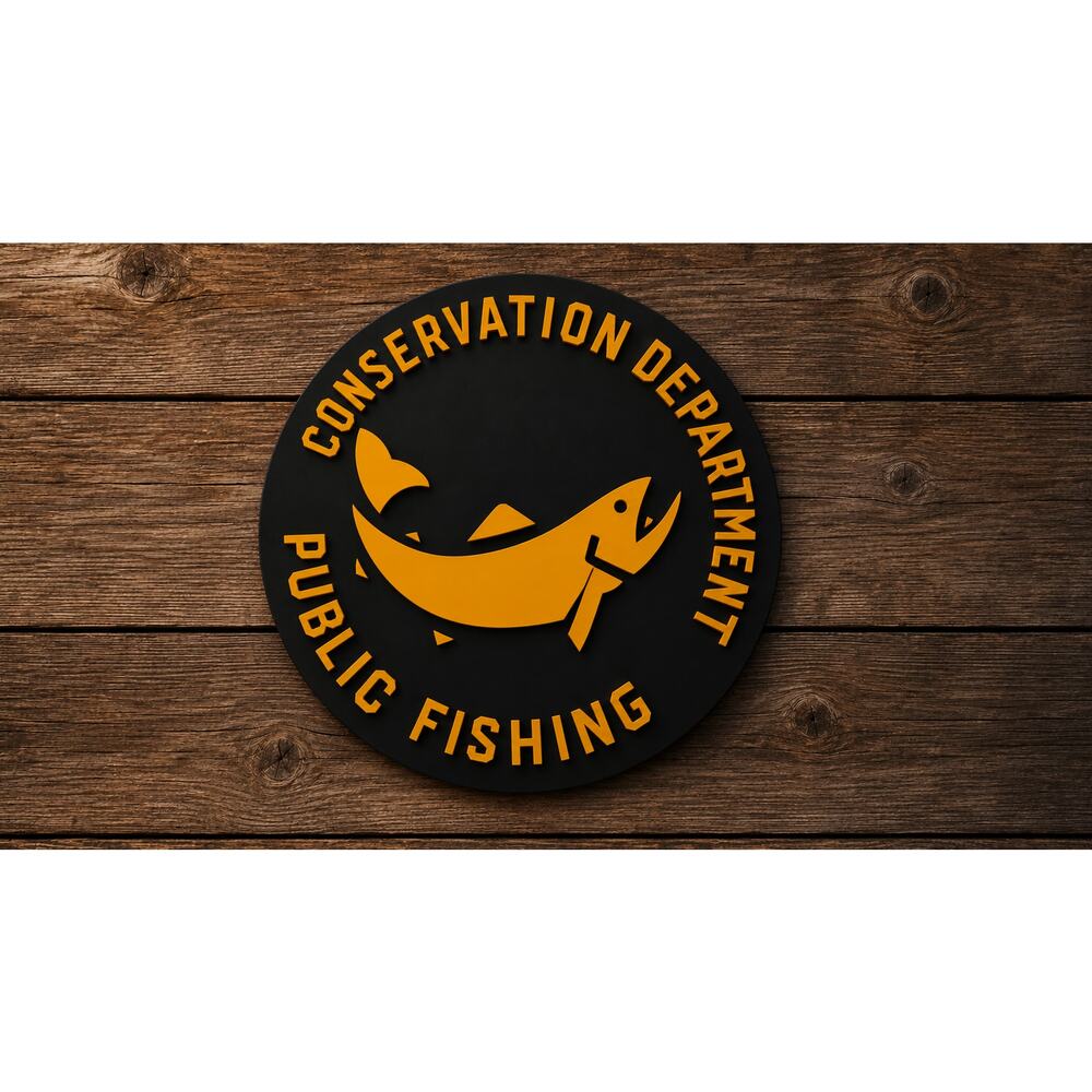 New York Conservation Department Public Fishing Sign Hunt DNR Natural Resources